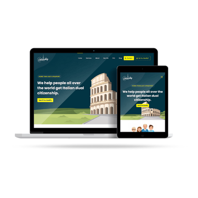 Get Italian Citizenship Website Redesign
