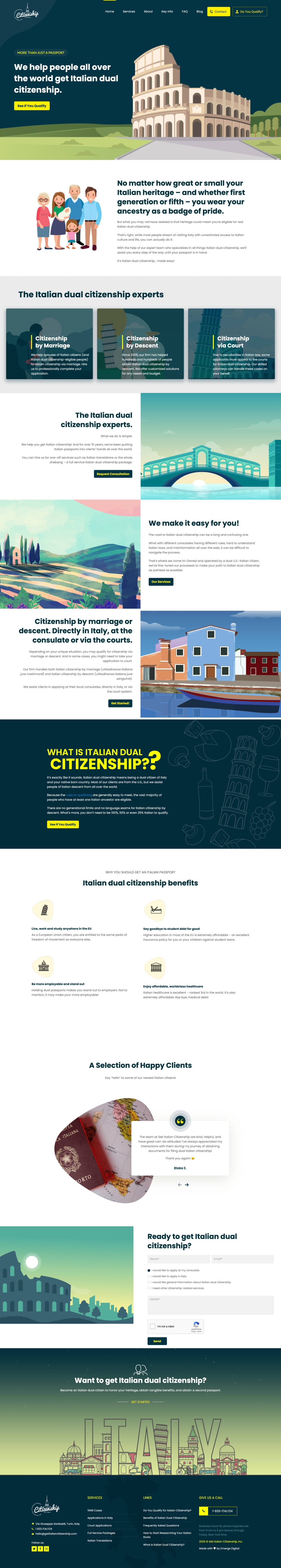 Get Italian Citizenship Web Design Case Study